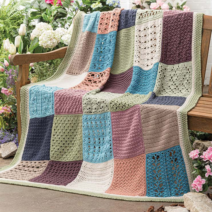 Colorful Crocheted Afghan Blanket