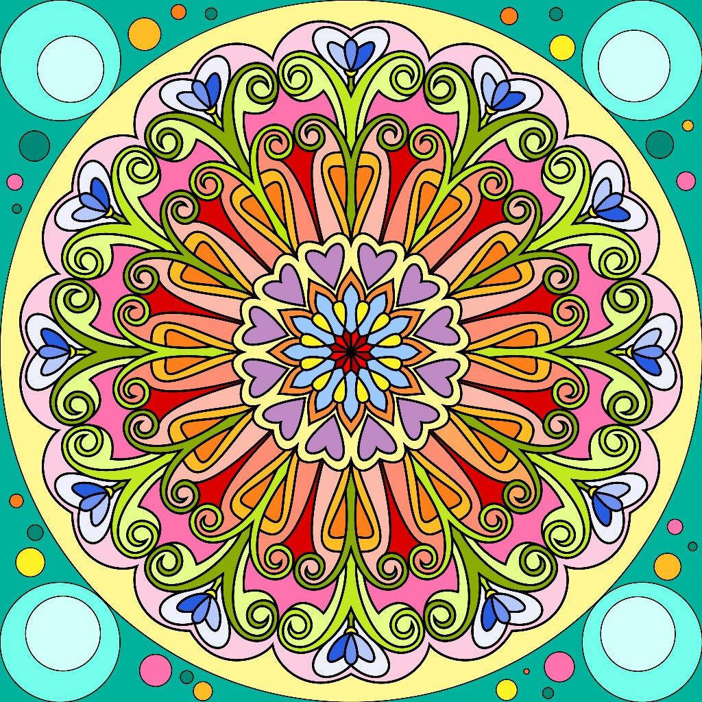 Colorful Floral Mandala Design