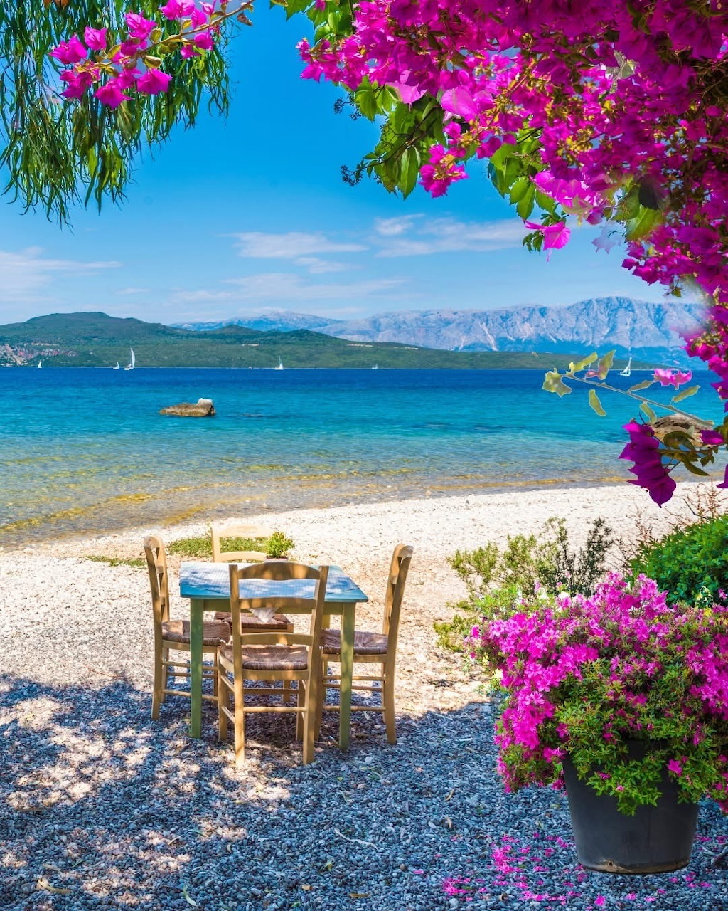 Greek Beach Taverna View
