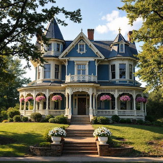 Victorian Blue Mansion