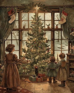 Victorian Christmas Scene