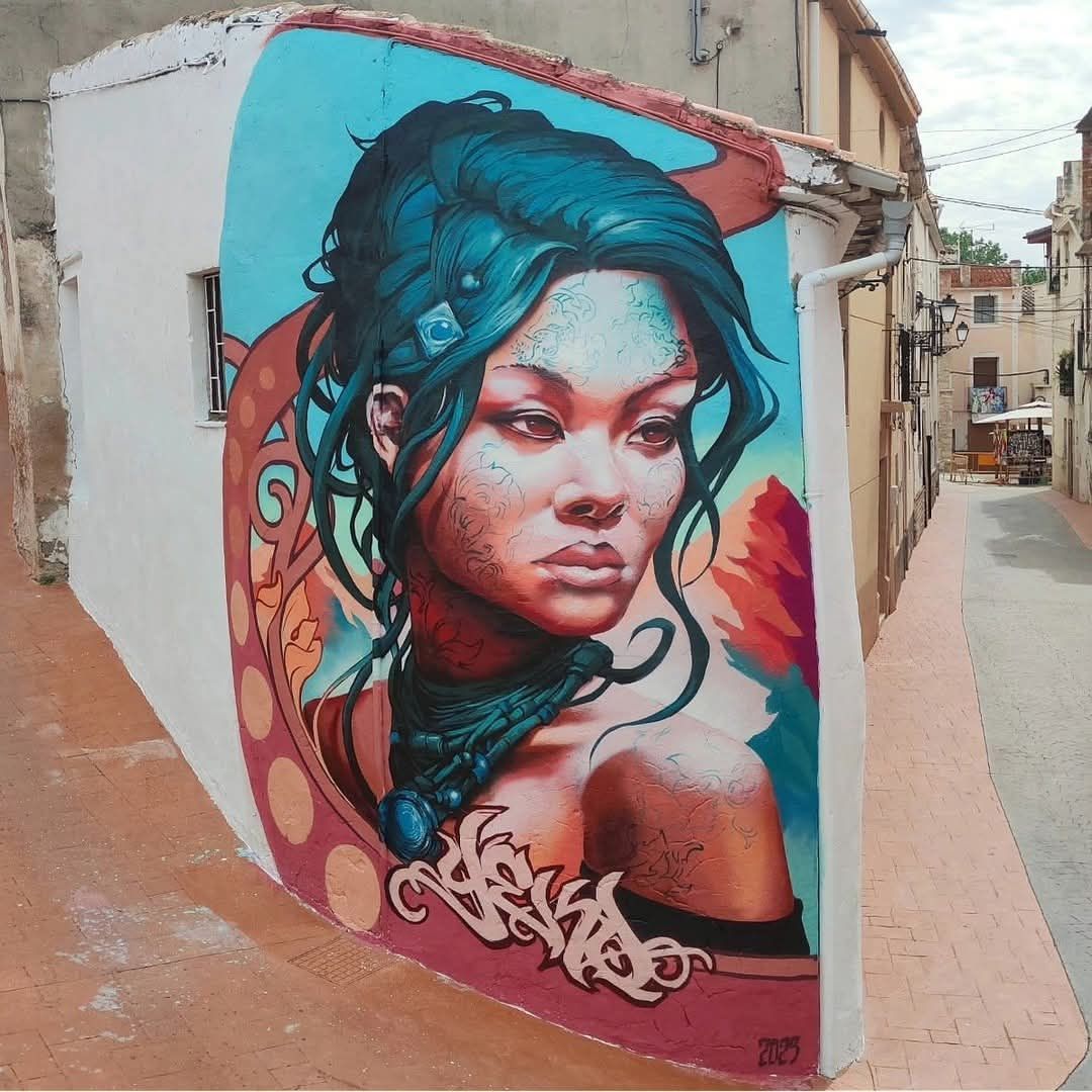 Street Art Woman Portrait