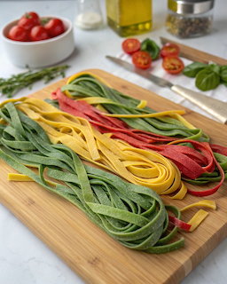 Homemade Colorful Pasta