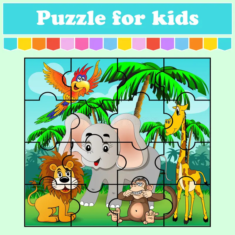 Safari Animals Kids Puzzle