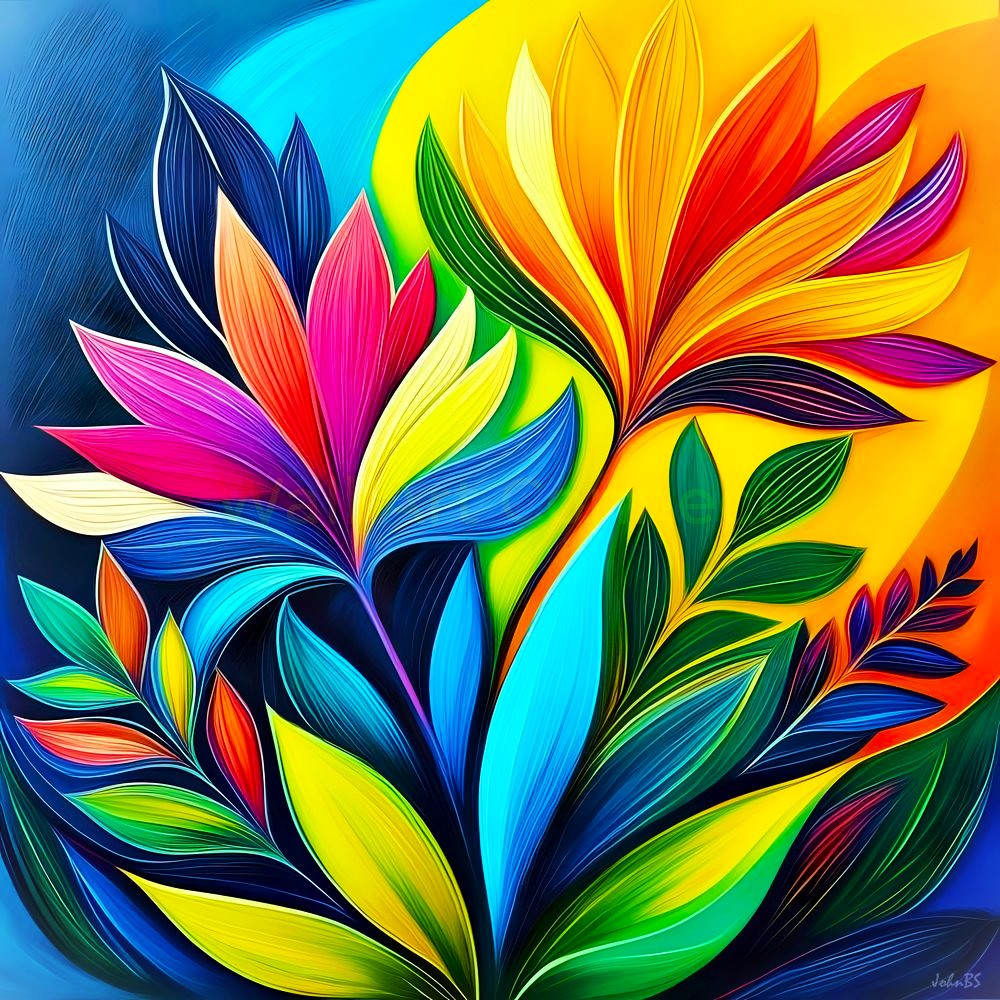 Colorful Abstract Flowers