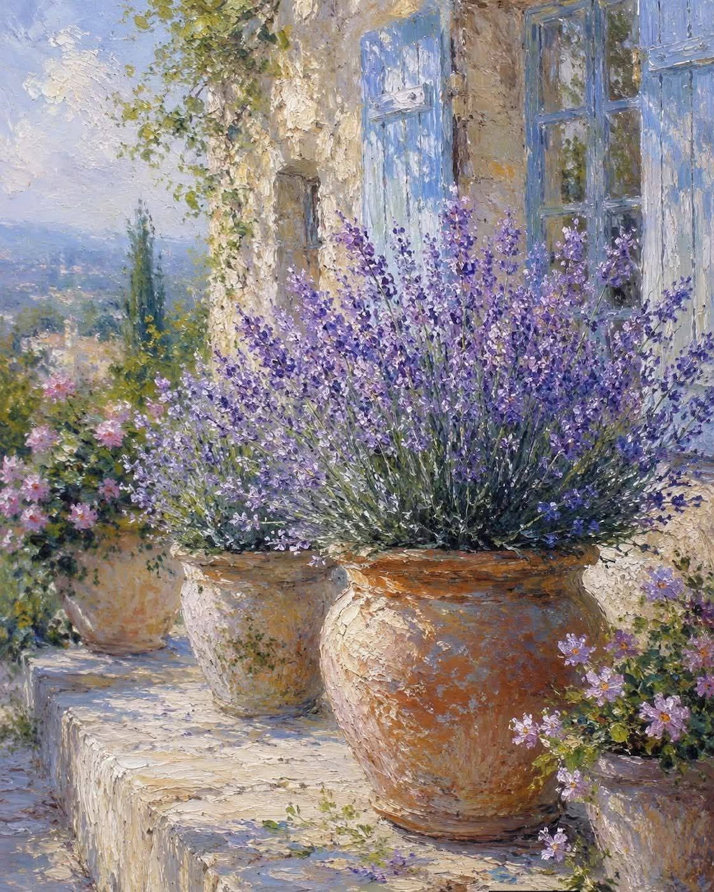 Lavender Pots Painting