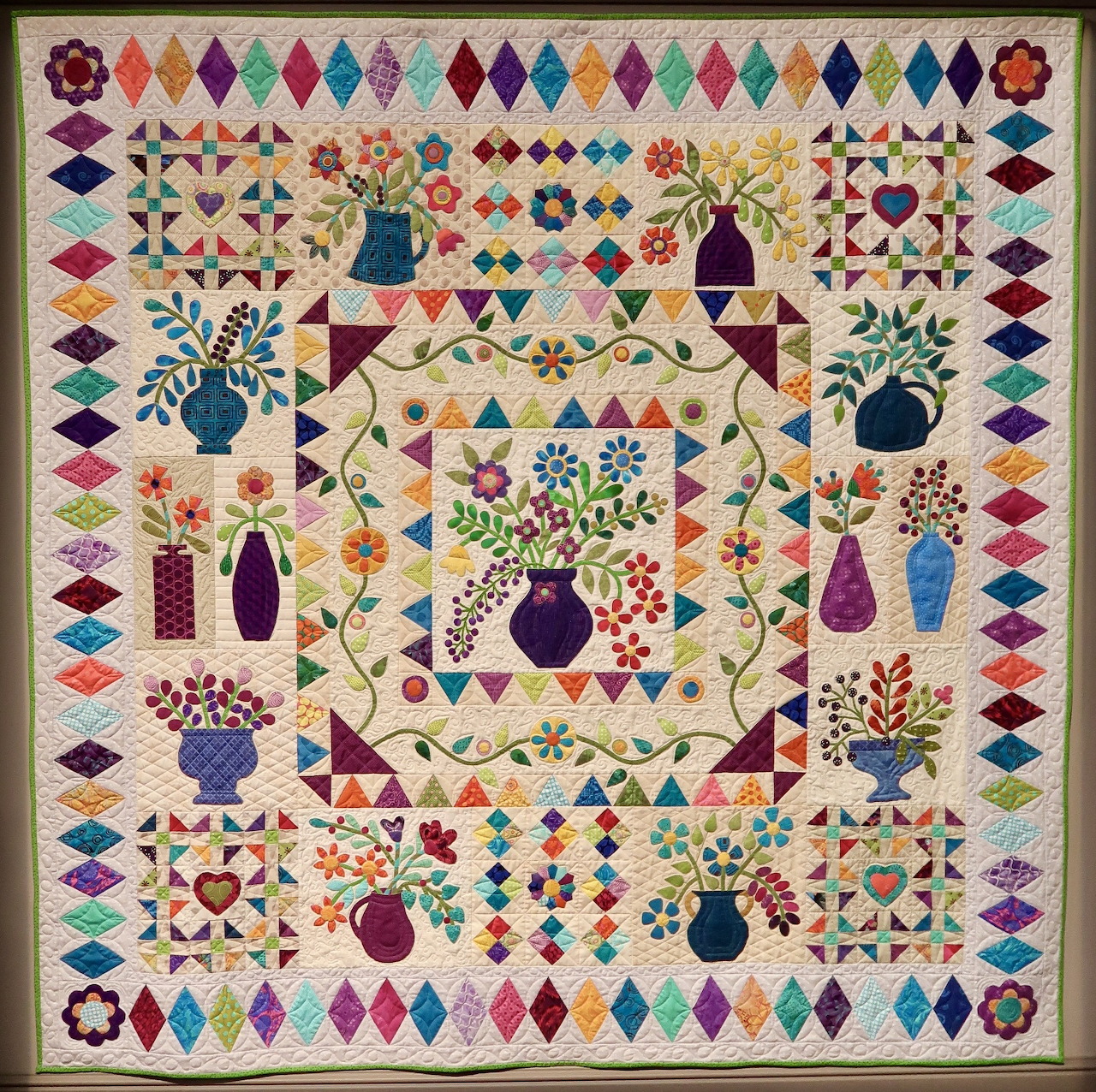 Colorful Floral Garden Quilt