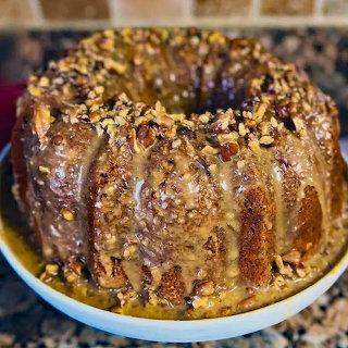 Caramel Pecan Bundt Cake