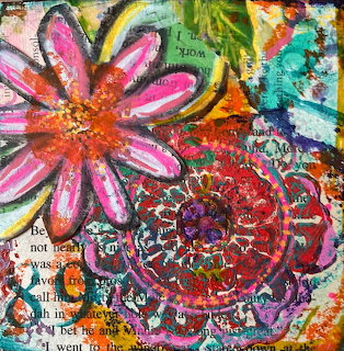 Mixed Media Floral Collage