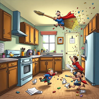 Kids Playing Superheroes