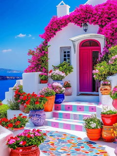 Greek Island Cottage Door
