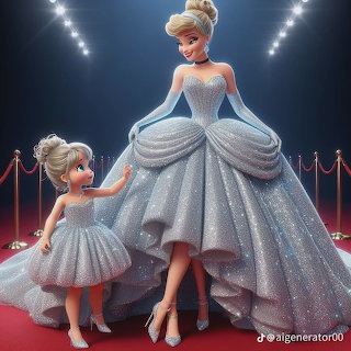Cinderella and Child Red Carpet