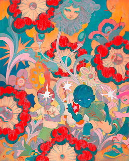 Colorful Psychedelic Floral Illustration