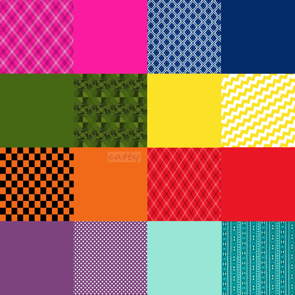 Colorful Patchwork Pattern Grid