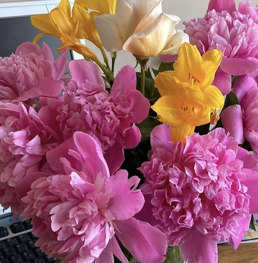 Pink Peonies and Lilies Bouquet