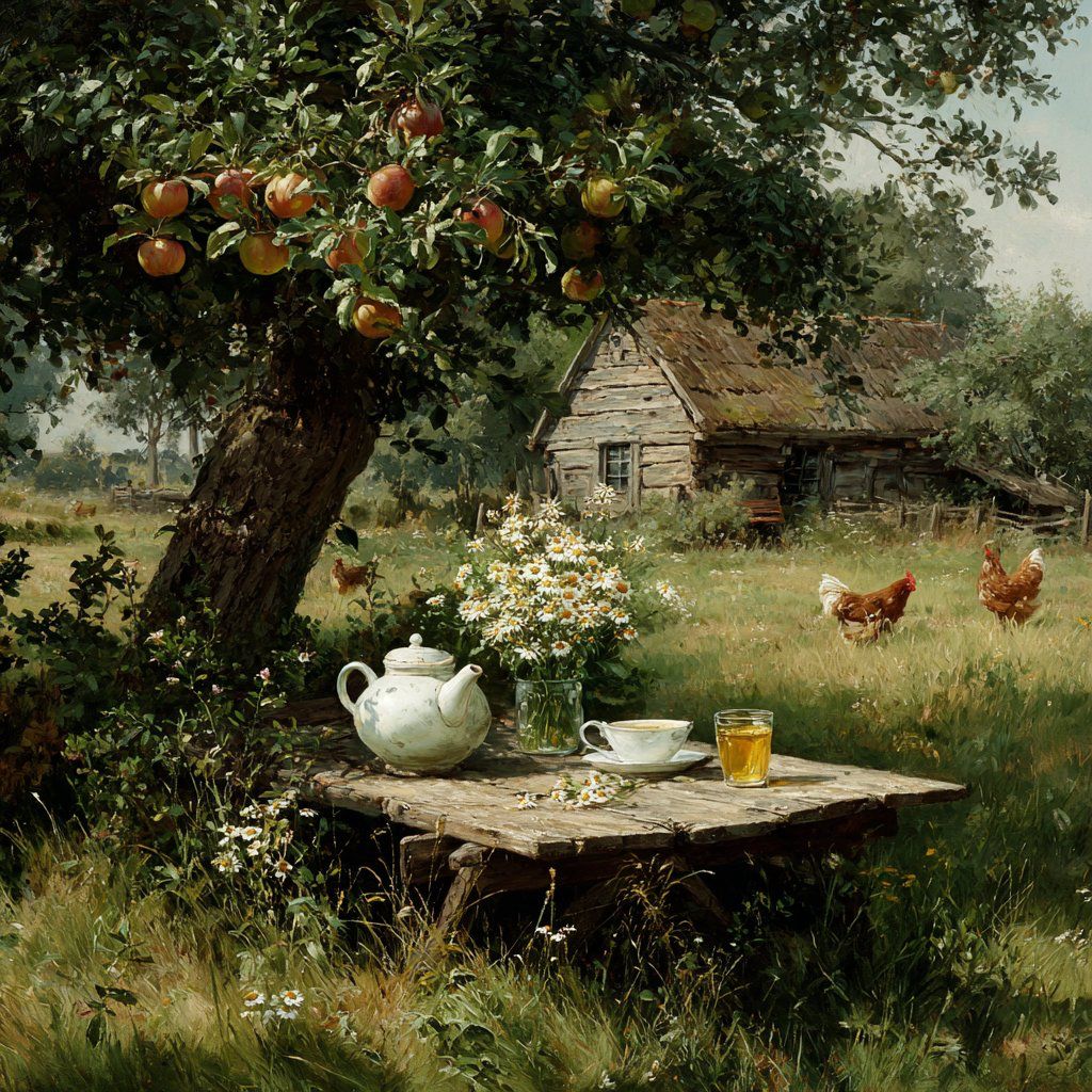 Rural Garden Tea Setting