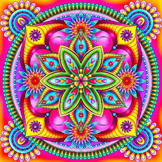 Colorful Mandala Flower Design