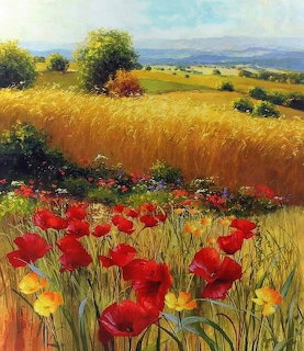 Poppies in Wheat Field