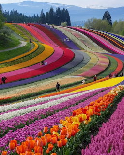 Colorful Tulip Fields