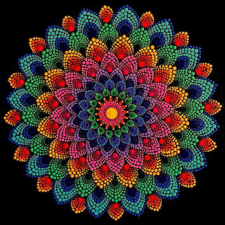 Multicolored Dot Mandala