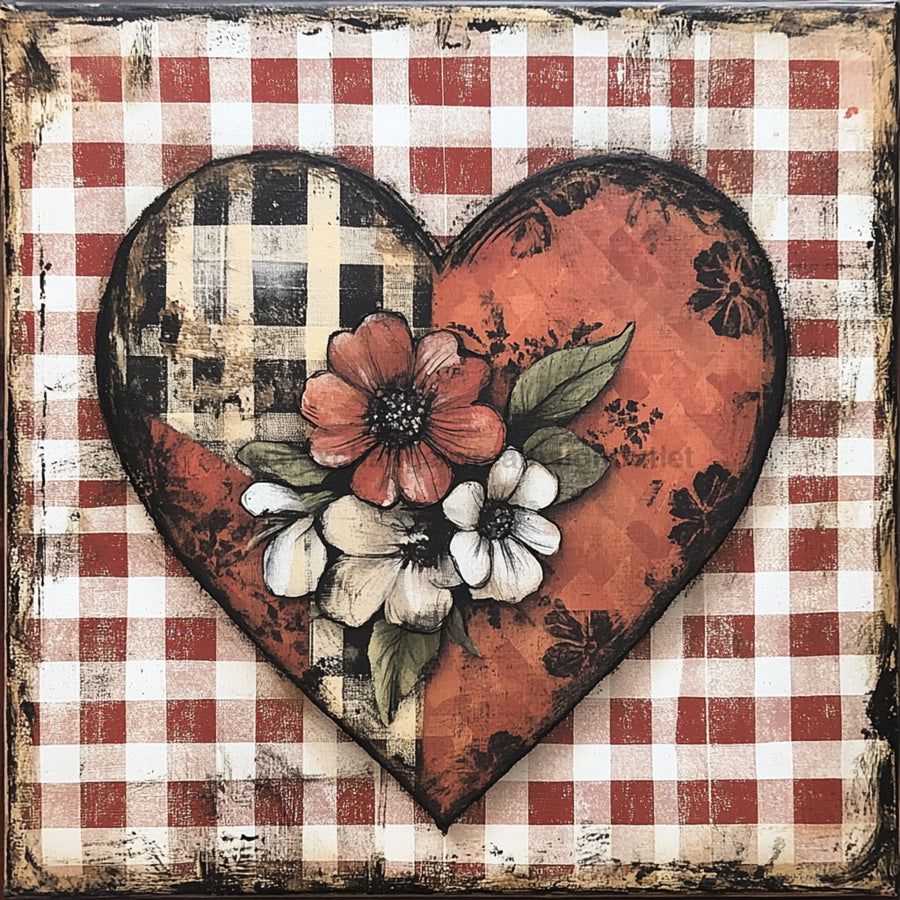 Vintage Heart Square