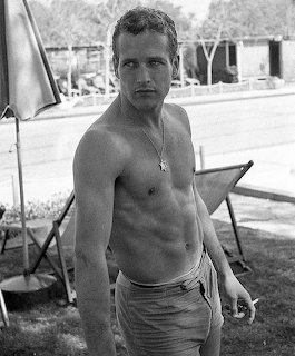 Paul Newman Shirtless Portrait
