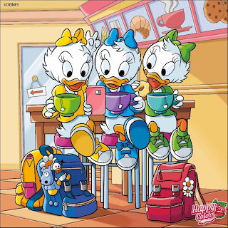 Three Duck Characters Tea Party
