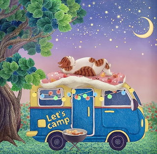 Cat Sleeping on Camper Van