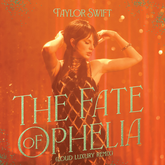 Orange album cover with Taylor Swift posing and The Fate of Ophelia text