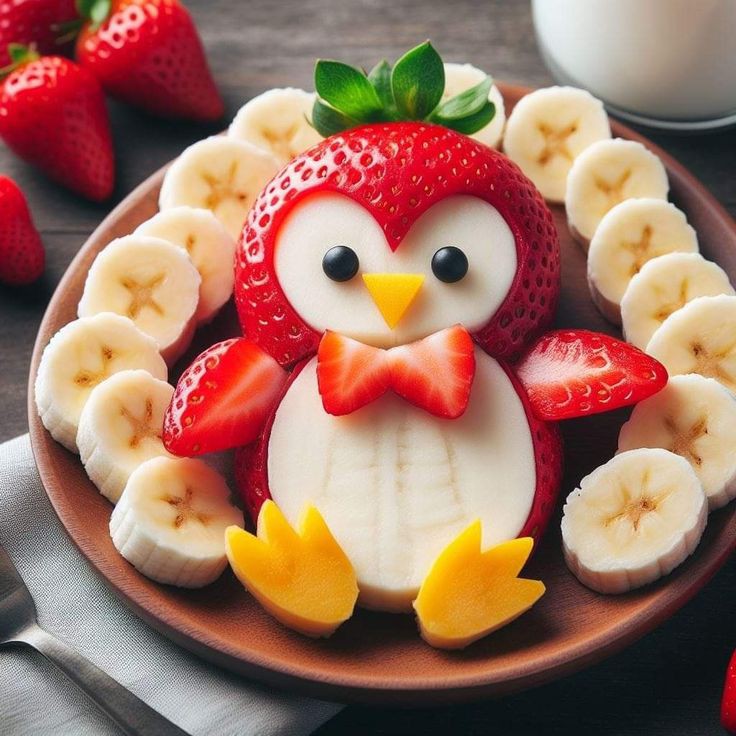 Strawberry Penguin Fruit Platter