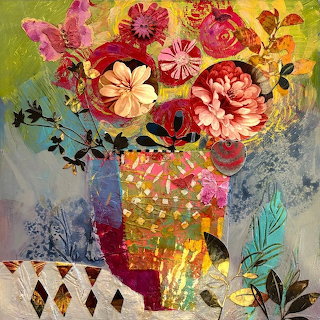 Colorful Floral Vase Art