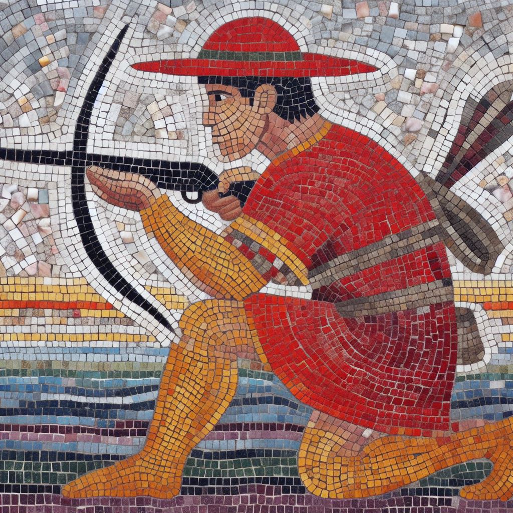 Mosaic Woman with Red Hat
