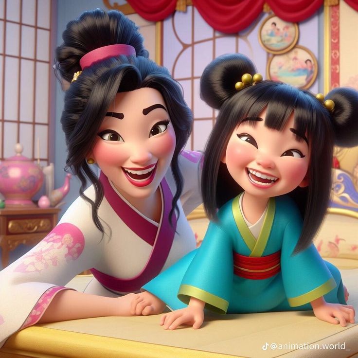 Asian Girls in Traditional Dress