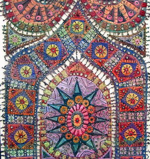 Stained Glass Melted Felt Art