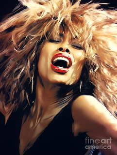 Tina Turner Singing Portrait
