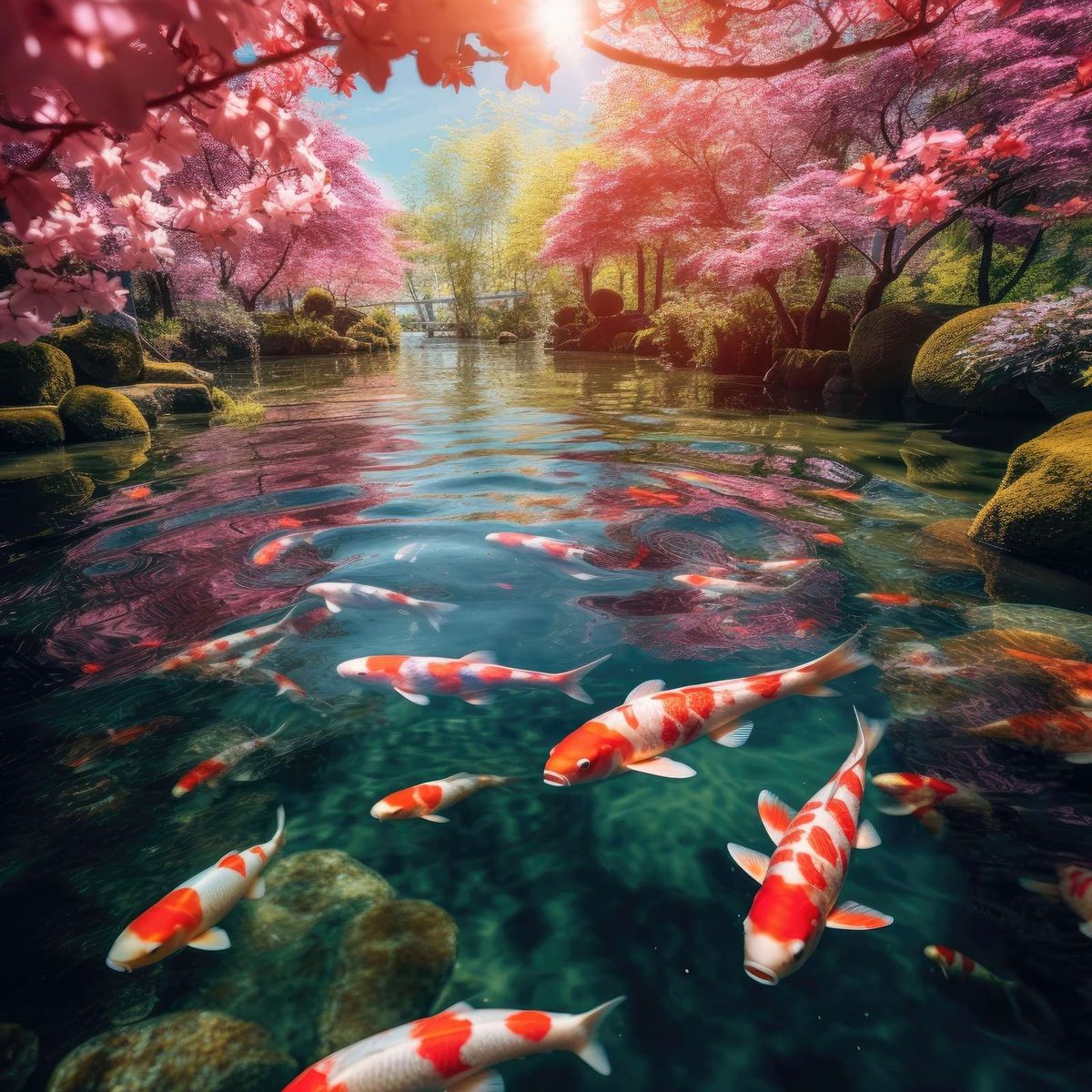 Koi Pond Blossoms