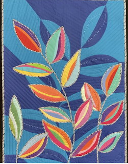 Colorful Leaf Textile Art