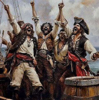 Pirate Crew Cheering
