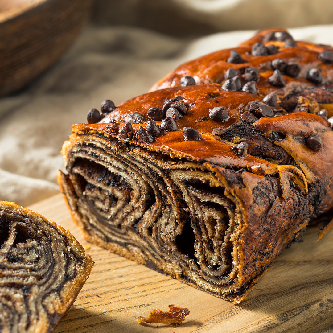 Chocolate Babka Roll Cake