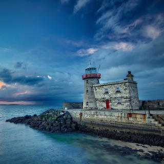 Coastal Lighthouse at Dusk