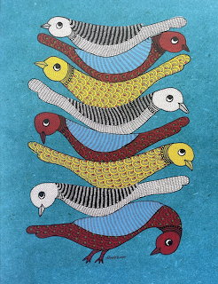 Gond Art Birds Dilip Shyam