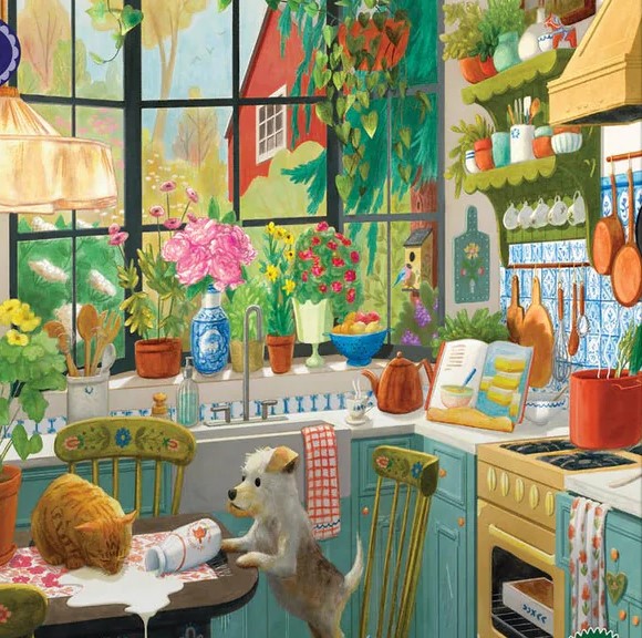 Dog in Kitchen