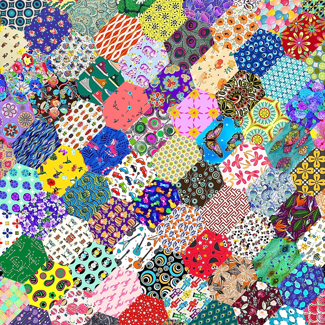 Colorful Patchwork Pattern Collage