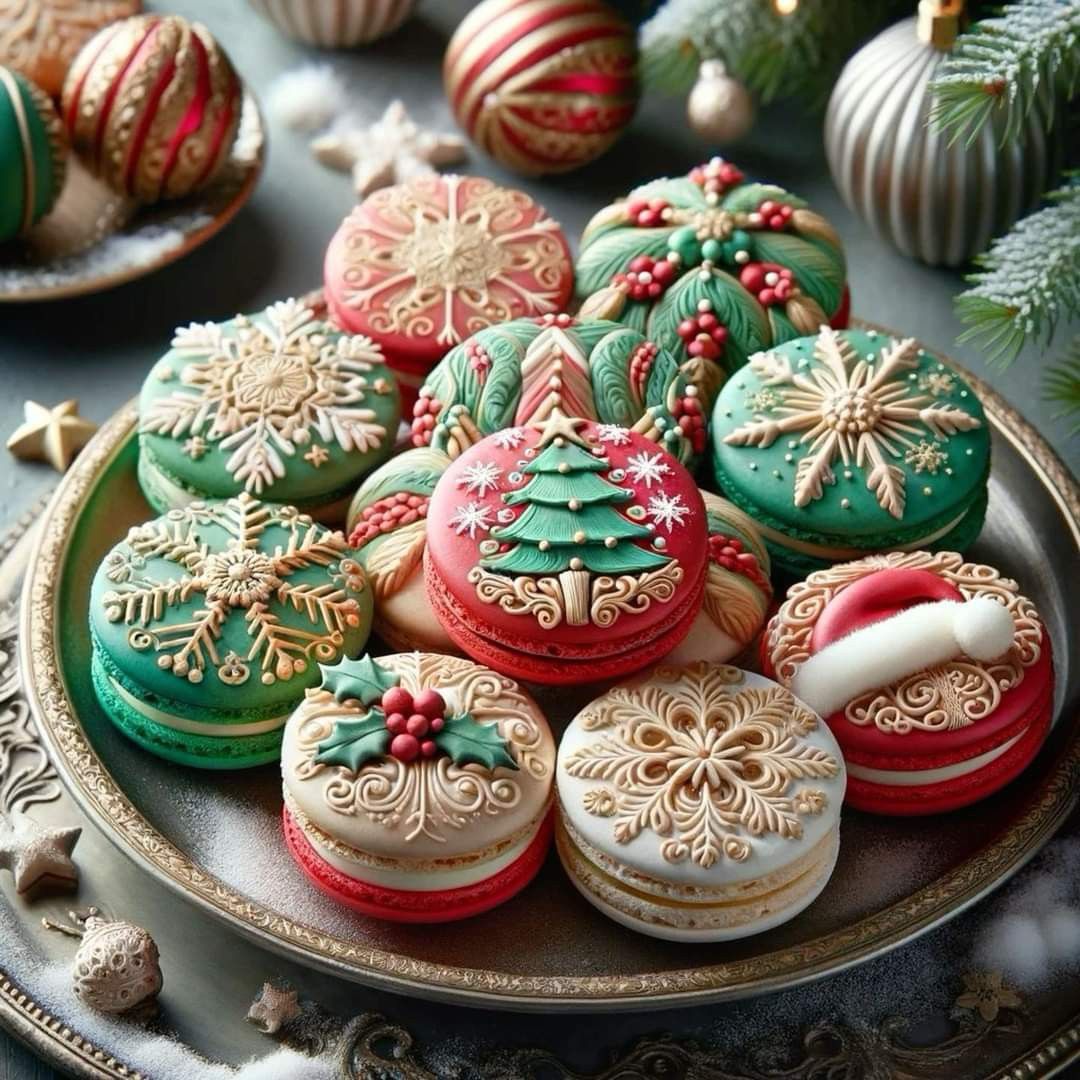 Christmas Macarons