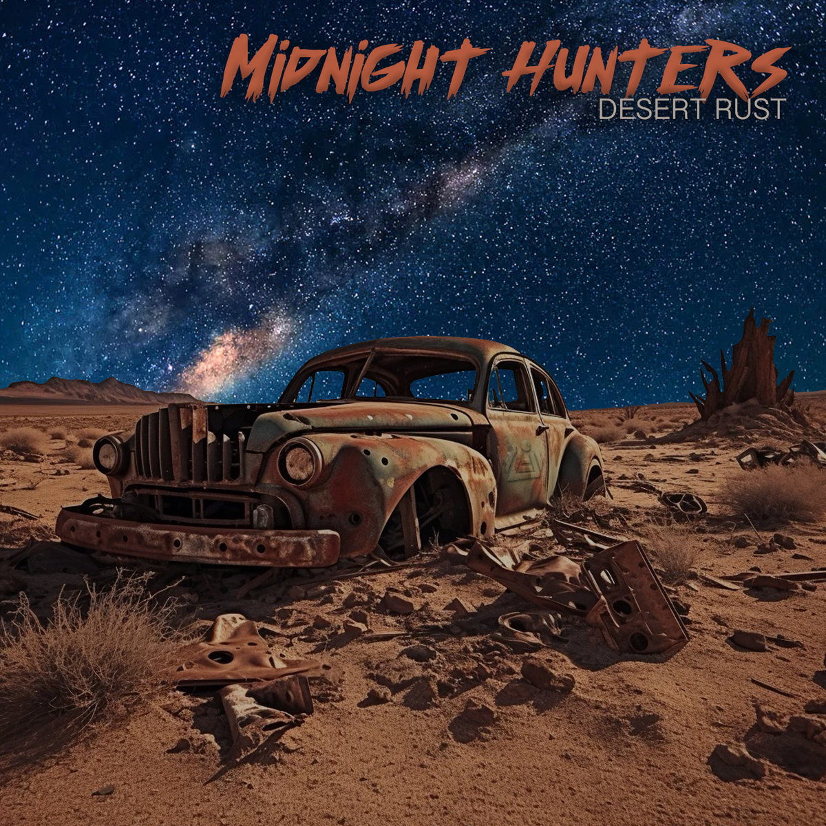 Abandoned Truck Desert Night