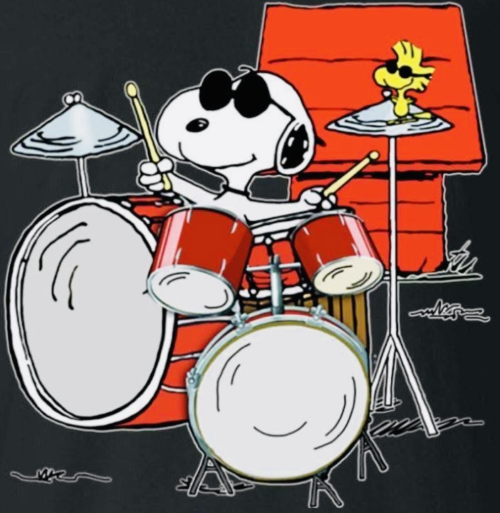 Snoopy Playing Drums