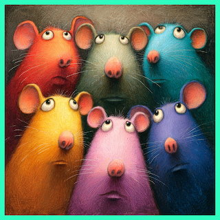 Colorful Cartoon Rats