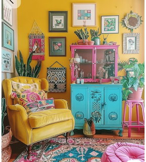 Colorful Bohemian Living Room