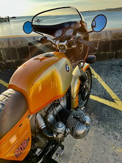 BMW Motorcycle Sunset