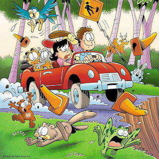 Garfield Car Chaos Cartoon